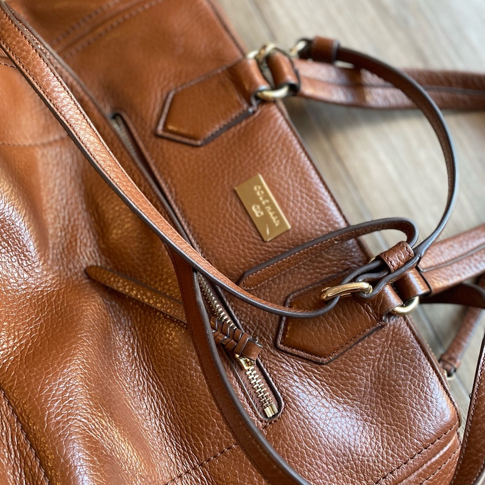 Cole Haan Brown Leather Tote - Picture 3 of 10